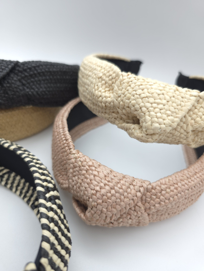 Preview: Bast Haarreifen mit Knoten